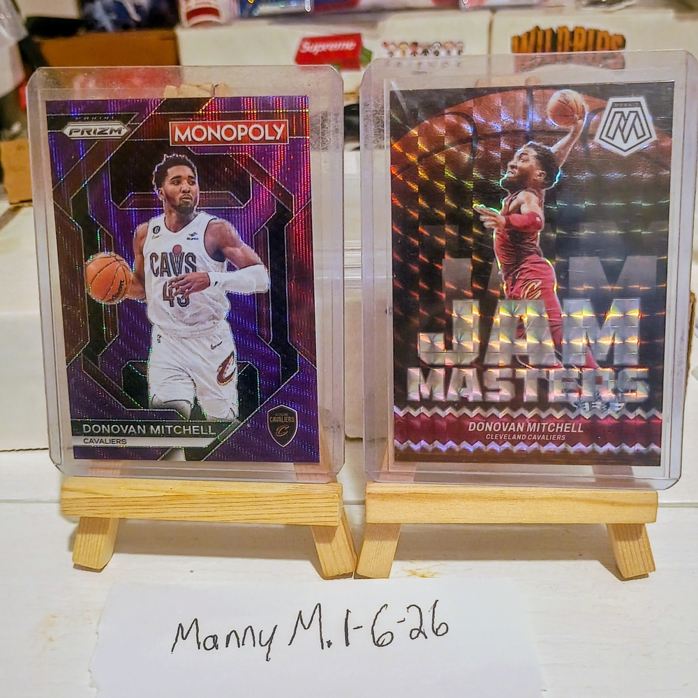 Pair Of Donovan Mitchell Basketball Cards Cleveland Cavaliers